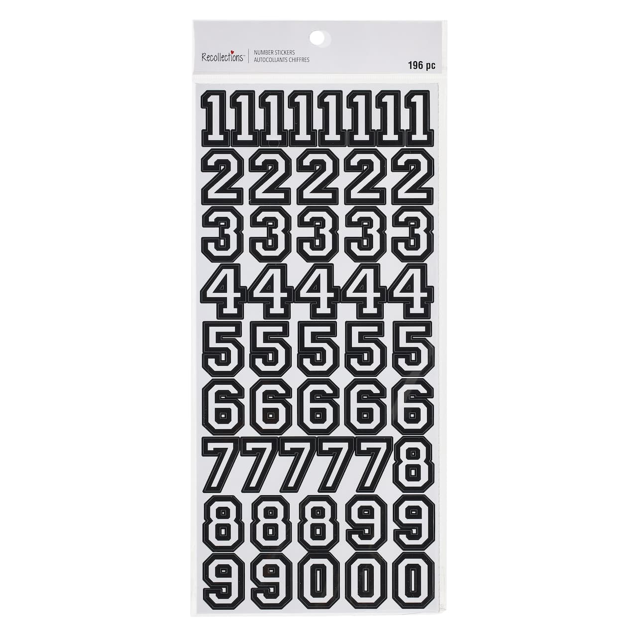 12 Packs: 49 ct. (588 total) Letterman Number Stickers by Recollections™